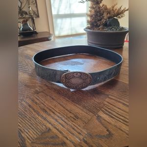 Guess Blue Leather Belt Size Large